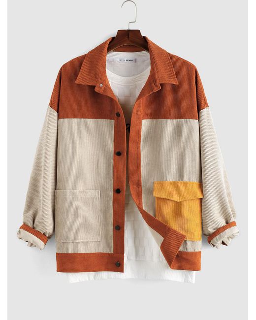 Zaful Colorblock Corduroy Jacket for 