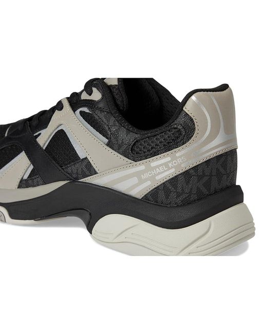 Michael Kors Black Leo Trainer Shoes, Synthetic for men
