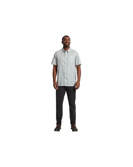 Columbia Black Super Slack Tide Camp Shirt Short Sleeve Button Up, Polyester for men