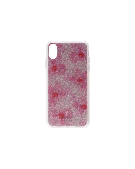 Kate Spade Pink Glitter Abstract Peony Phone Case For Iphone Xs Max