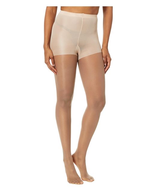 Hue So Silky Control Top Sheer Tights 2pair Pack in Natural Lyst