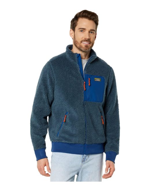 L.L. Bean Bean's Sherpa Fleece Jacket Regular in Blue for Men | Lyst