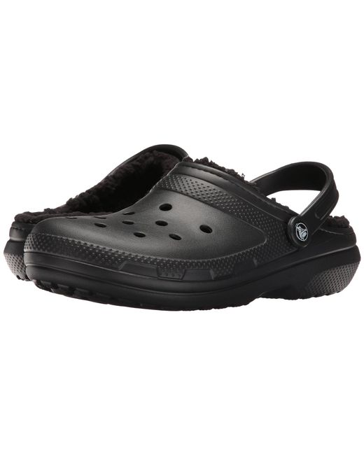 black lined crocs