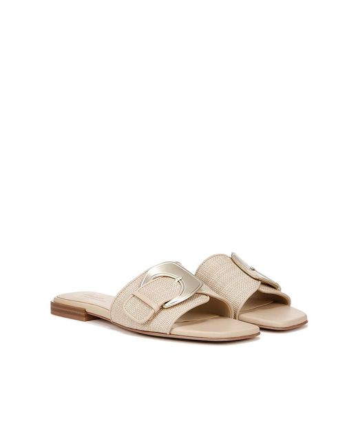 Naturalizer Natural 27 Edit Naomi2 Slides (Coastal Tan Straw Fabric) Sandals