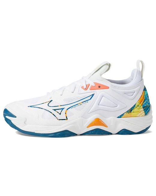 Mizuno White Wave Momentum 3 (/Moroccan) Volleyball Shoes