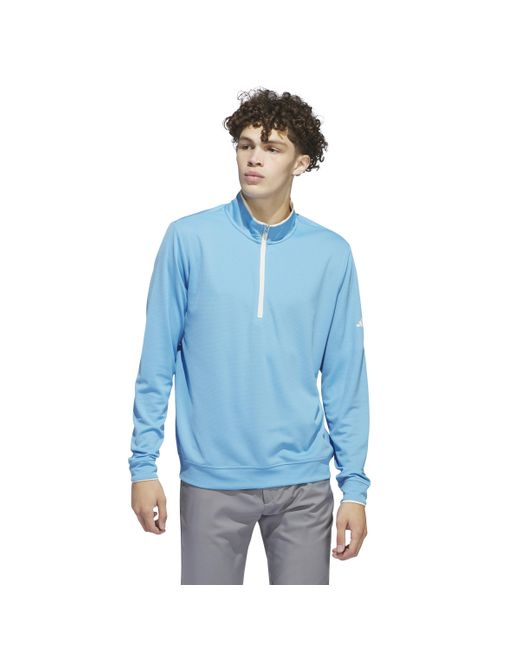 Adidas Originals Blue Core Lightweight 1/2 Zip Pullover for men