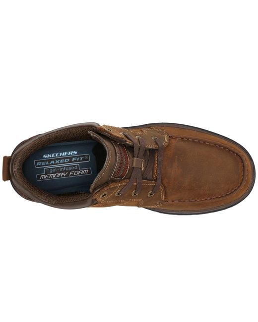 skechers relaxed fit segment melego men's waterproof chukka boots