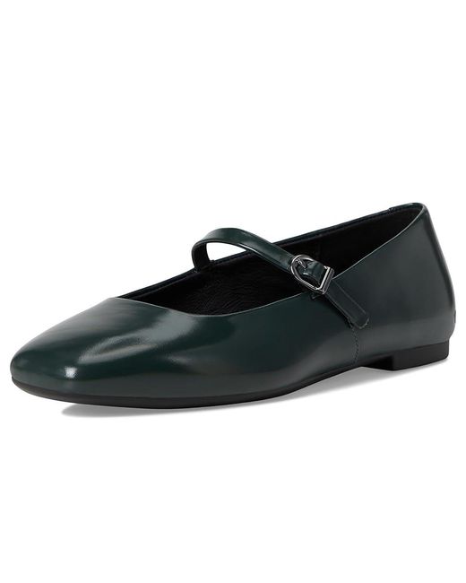 Ecco Black Margot Mary Jane Ballerina Ballet Flat Shoes, Leather