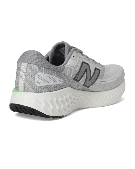 New Balance Gray Fresh Foam X Evoz V4 Running Shoes Matter/Slate/Electric Jade 8.5 Ee for men