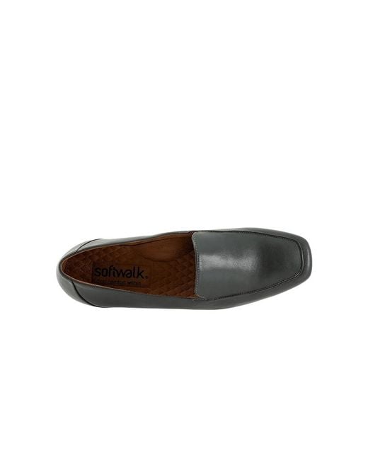 Softwalk® Black Vista Flat Shoes 7 M (B) Nubuck