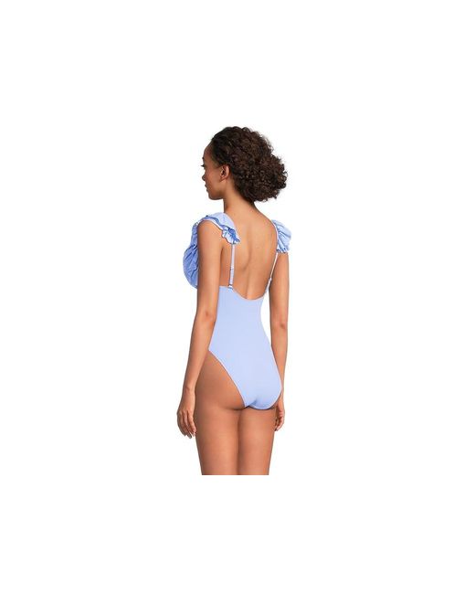 Lilly Pulitzer Blue Stevie Kate One-Piece Swimsuits One Piece, Nylon/Spandex