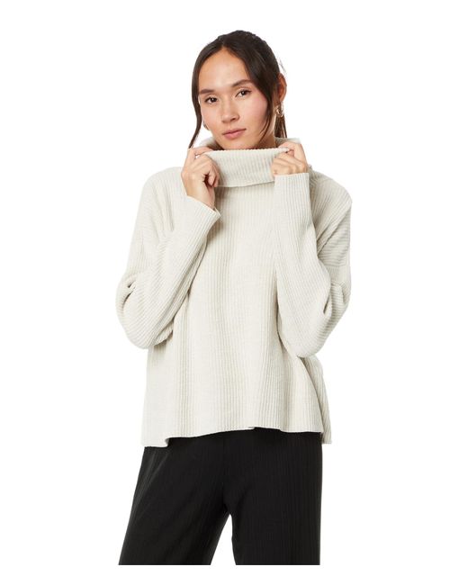 Eileen Fisher Turtle Neck in Natural Lyst