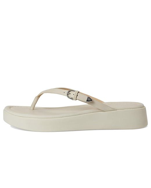 Frye White Maya Buckle Thong Sandals Wedge Shoes 10 B
