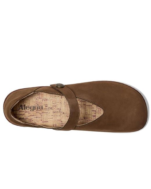 Alegria Brown Ophelia Flat Shoes, Leather