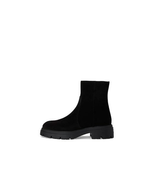Stuart Weitzman Black Hudson Lite Zip Bootie Boots, Leather