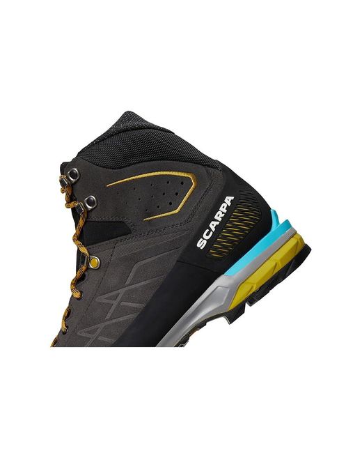 SCARPA Black Zodiac Tech Gtx Boots Anthracite/Sulphur Eu 39.5 (Us 7) D for men
