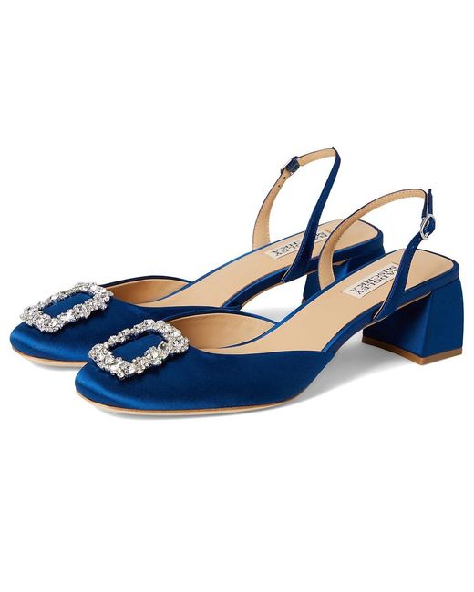 Badgley Mischka Blue Vivia Shoes, Textile
