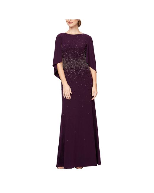 Alex evenings purple on sale dress