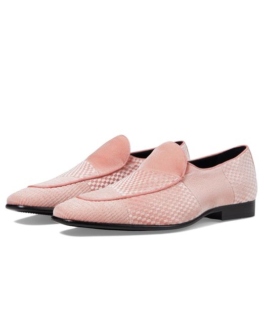 Stacy Adams Pink Shapshaw Velour Slip-on Loafer for men