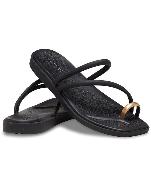 CROCSTM Black Miami Toe Loop Sandals Flat