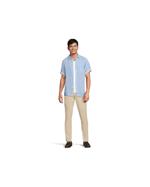 Tommy Bahama Blue Short Sleeve Paradise Breezer T Shirt, Linen for men