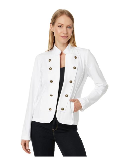 Tommy Hilfiger White Casual Band Jacket