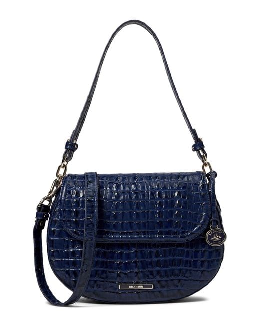 Brahmin Cynthia Shoulder Bag in Blue Lyst