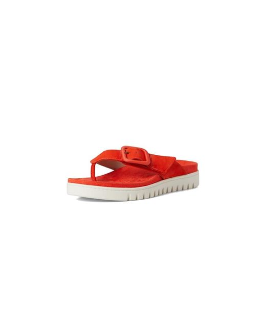 Vionic Red Uptown Marin Wedge Shoes, Leather