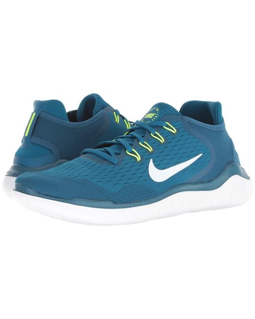Nike Free Rn 2018 (blue Force/white/green Abyss) Men's Running Shoes for men