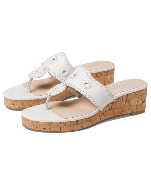 Jack Rogers Jacks Mid Wedge Cork in White Lyst