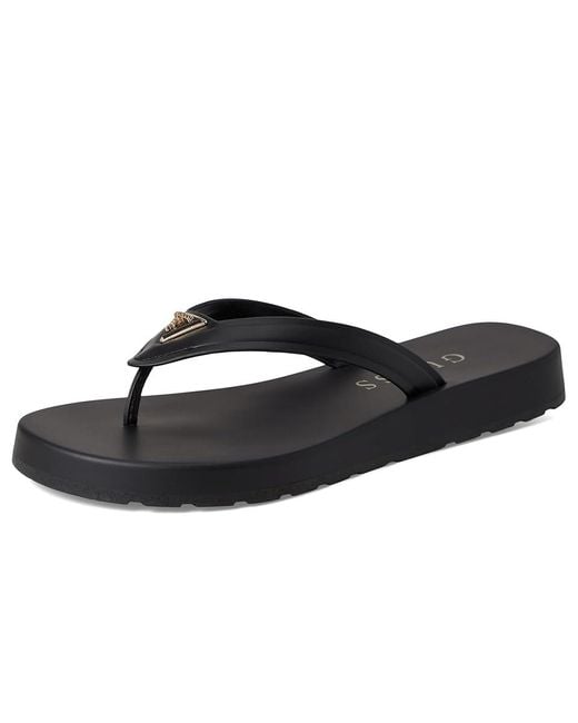 Guess Black Candry Wedge Shoes, Rubber/Synthetic