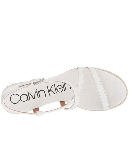 calvin klein espadrilles white