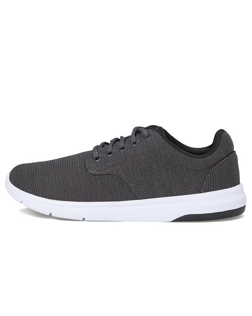 Travis Mathew Black The Daily 2.0 Knit Walking Shoes, Leather for men