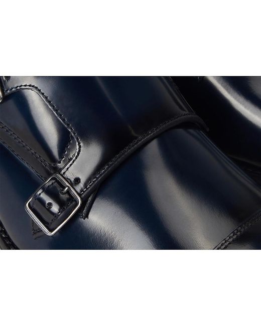 Johnston & Murphy Blue Sullivan Double Buckle Cap Toe Shoes 13 M (D) Leather for men