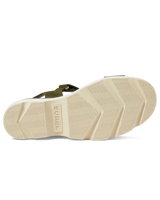 Sorel Green Joanie Iv Y Strap Wedge (Utility/Honey) Shoes