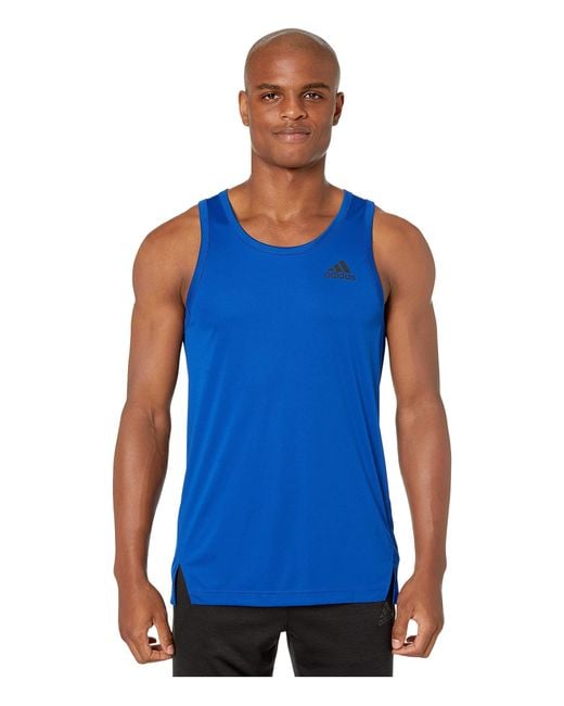 adidas Synthetic Sport Tank Top in Blue for Men - Lyst