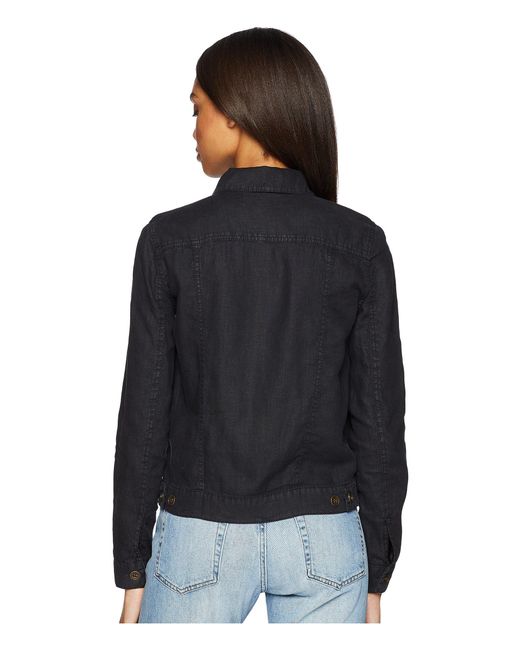 black linen jean jacket