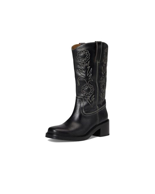 Frye Black Kate Deco Stitch Boots 8.5 B