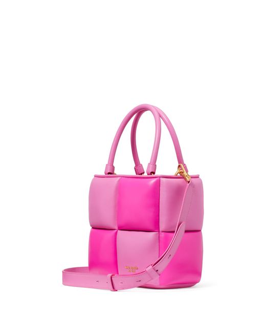 Kate Spade Pink Boxxy Colorblocked Smooth Leather Tote