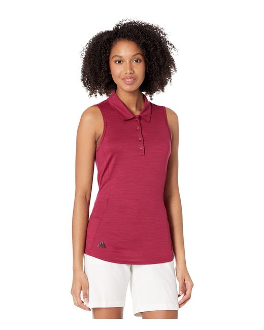 adidas Originals Fur Space Dye Sleeveless Polo in Burgundy (Red) | Lyst