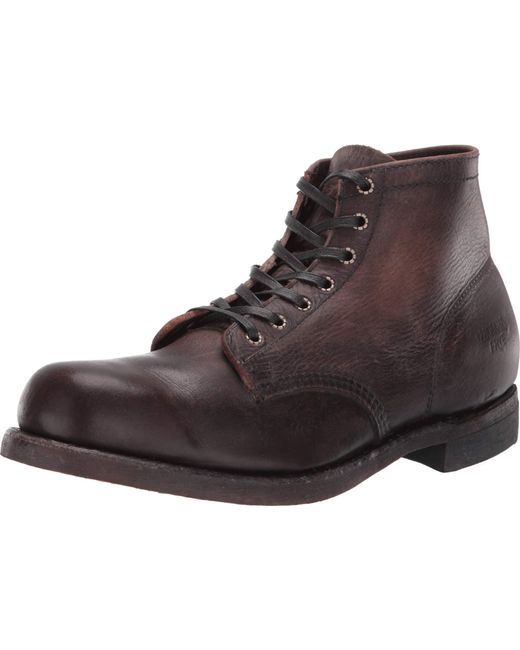 Frye Leather Prison Boot in Dark Brown (Brown) for Men - Save 8% - Lyst
