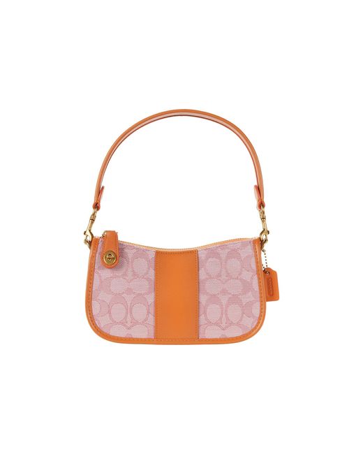 COACH Signature Jacquard Swinger 20 in Pink | Lyst
