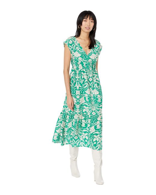 Mango Fiore Dress in Green Lyst