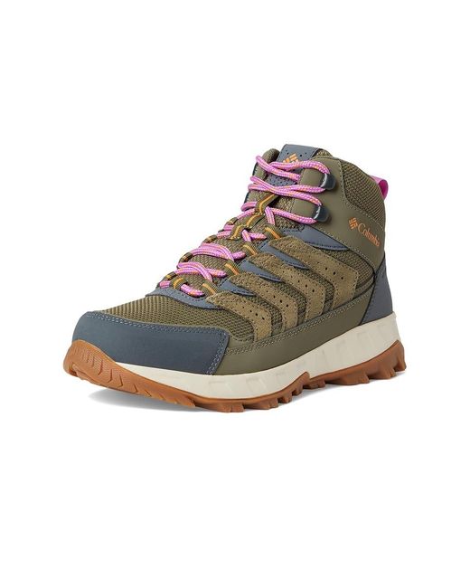 Columbia Black Strata Trail Mid Wp (Stone/Sunstone) Shoes
