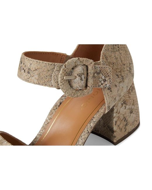 Vionic Metallic Chardonnay Ankle Straps (Oatmeal Snake Leather) Sandals