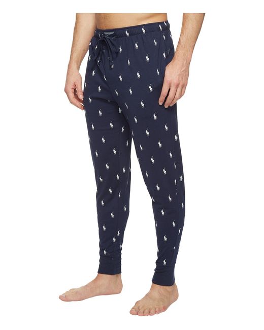 Polo Ralph Lauren Cotton Pony Print Pajama Jogger Pants in Navy (Blue) for  Men - Save 69% | Lyst