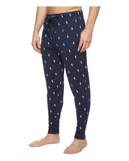 Polo Ralph Lauren Cotton Pony Print Pajama Jogger Pants in Navy (Blue) for  Men - Save 60% | Lyst