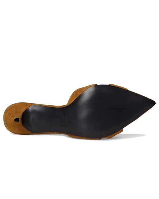 SCHUTZ SHOES Black Hilda Leaf Mule Sandals, Leather/Suede