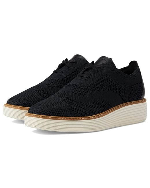 Cole Haan Original Grand Platform Stitchlite Oxford in Blue Lyst