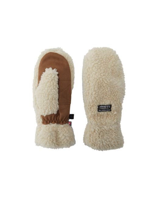 L.L. Bean Mountain Pile Fleece Mitten in Natural | Lyst